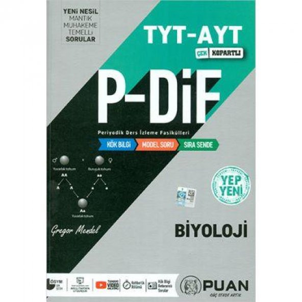 Puan Yayınları P-Dif Tyt Ayt Biyoloji