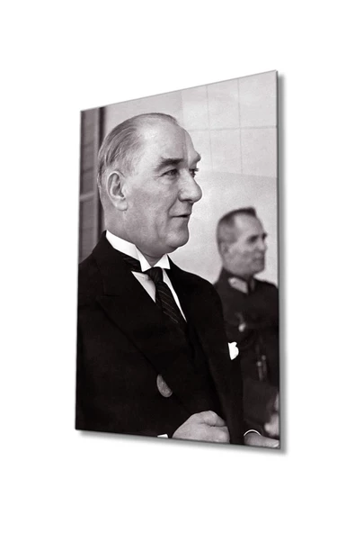 Atatürk Dekoratif ve Modern Cam Tablo 4 Mm Dayanıklı Temperli Cam