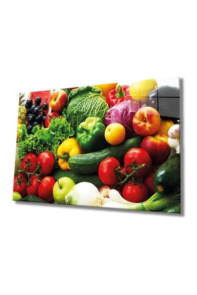 Meyveler Dekoratif ve Modern Cam Tablo 4mm Dayanıklı Temperli Cam ürün görseli