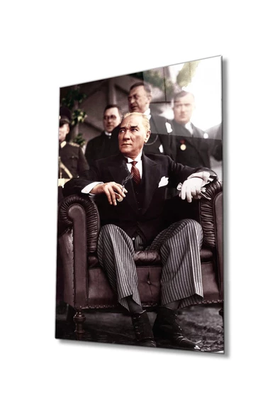 Atatürk Dekoratif ve Modern Cam Tablo 4 Mm Dayanıklı Temperli Cam ürün görseli