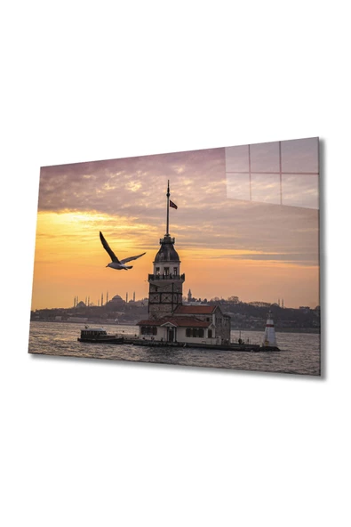 Kız Kulesi 2 Dekoratif ve Modern Cam Tablo