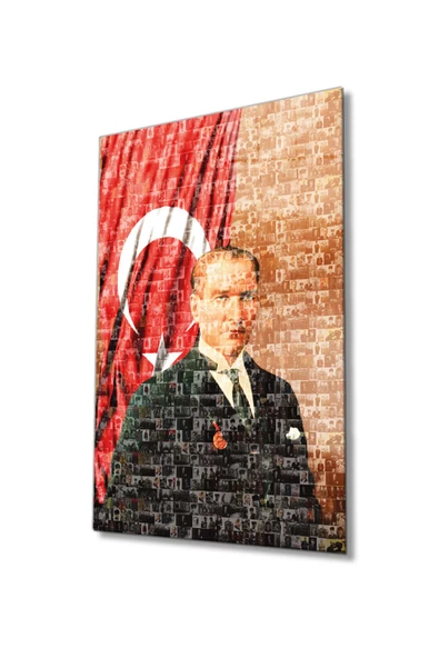 Atatürk Dekoratif ve Modern Cam Tablo 4 Mm Dayanıklı Temperli Cam