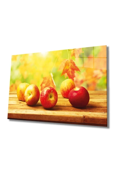 Meyveler Dekoratif ve Modern Cam Tablo 4mm Dayanıklı Temperli Cam