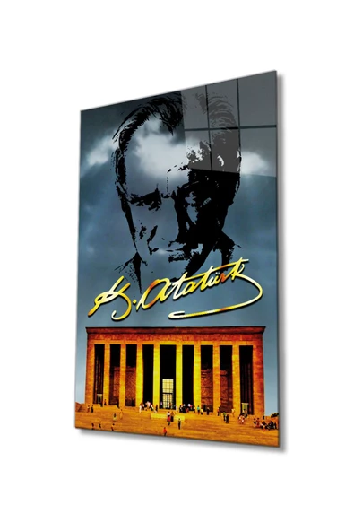 Atatürk Dekoratif ve Modern Cam Tablo 4 Mm Dayanıklı Temperli Cam ürün görseli