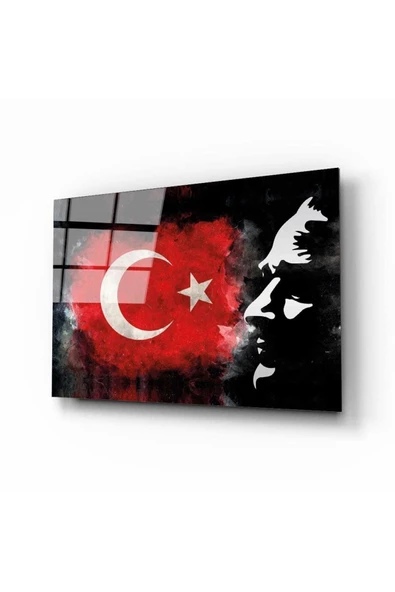 Afgan Kız Genç Dekoratif ve Modern Cam Tablo, Ev Ve Ofis Duvar Dekoru,