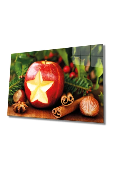 Meyveler Dekoratif ve Modern Cam Tablo 4mm Dayanıklı Temperli Cam