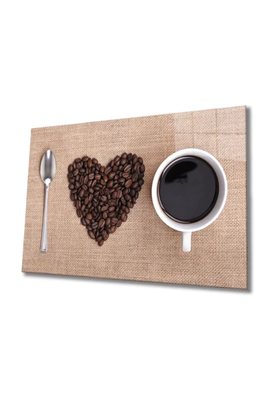 Love Kahve Dekoratif ve Modern Cam Tablo