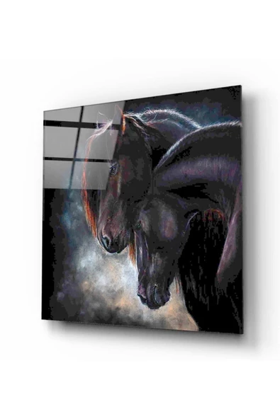 At Dekoratif ve Modern Cam Tablo ürün görseli