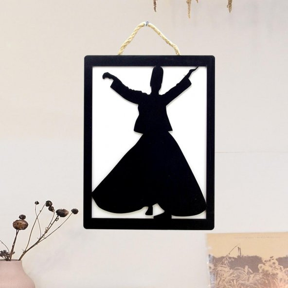 Dekor Üç Boyutlu Mevlana Figürlü Dekoratif Ahşap Tablo - 4