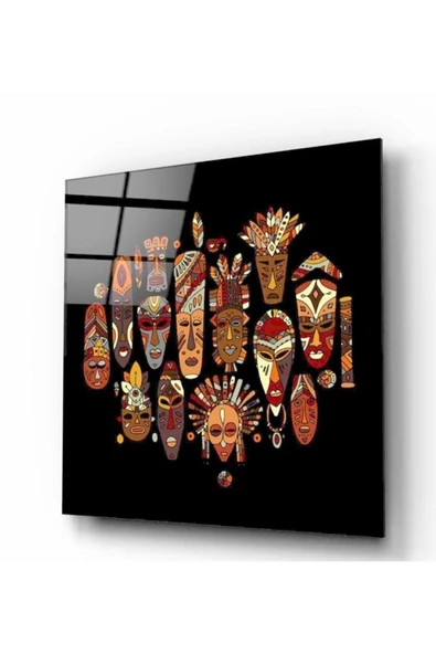 Maskeler Dekoratif ve Modern Cam Tablo