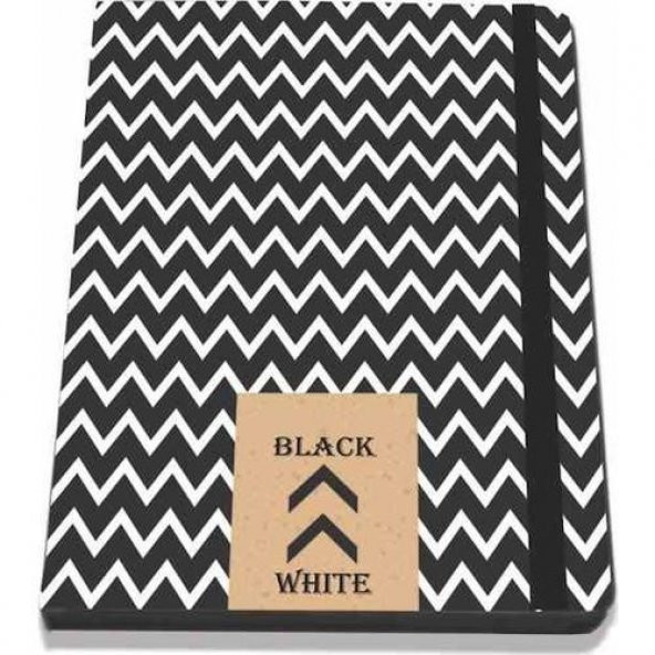 Liz Defter Ofset Kapak Lastikli 120 YP 90 GR Siyah