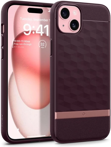 iPhone 15 Plus Kılıf Parallax Mag MagSafe özellikli Burgundy - ACS06820
