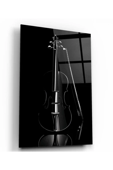 Keman Dekoratif ve Modern Cam Tablo
