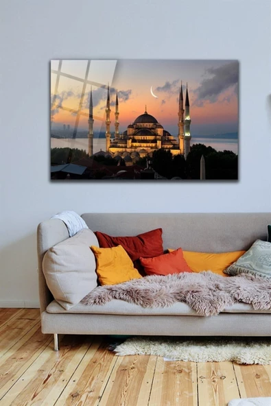 Istanbul Sultan Ahmet Dekoratif ve Modern Cam Tablo Duvar Dekarasyonu
