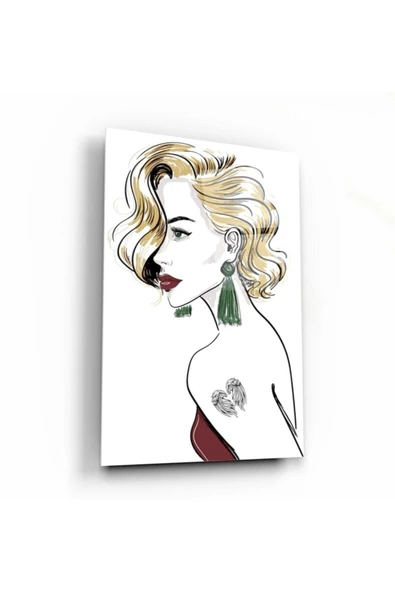 Kadın Figürü Dekoratif ve Modern Cam Tablo ürün görseli