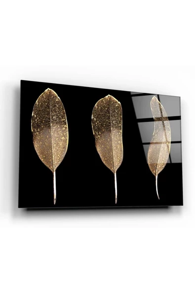 Gold Tüyler Dekoratif ve Modern Cam Tablo ürün görseli