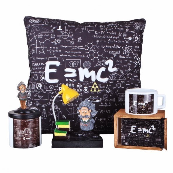 Einstein Lamba Einstein Büyük Yastık Kutulu Kupa Einstein Kalemlik