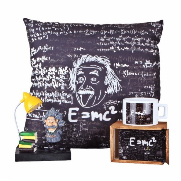 Einstein Lamba Einstein Kutulu Kupa Einstein Büyük Yastık