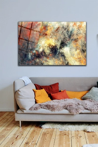 Soyut Dekoratif ve Modern Cam Tablo Duvar Dekarasyonu,ev Dekorasyon,duvar Tablosu,ev Hediyesi ürün görseli