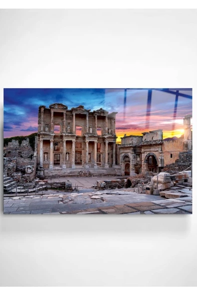 Efes Antik Kenti-2 Dekoratif ve Modern Cam Tablo