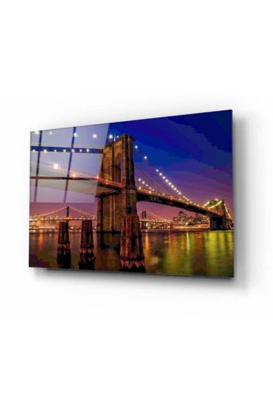 Şehir Manzarası Dekoratif ve Modern Cam Tablo ürün görseli