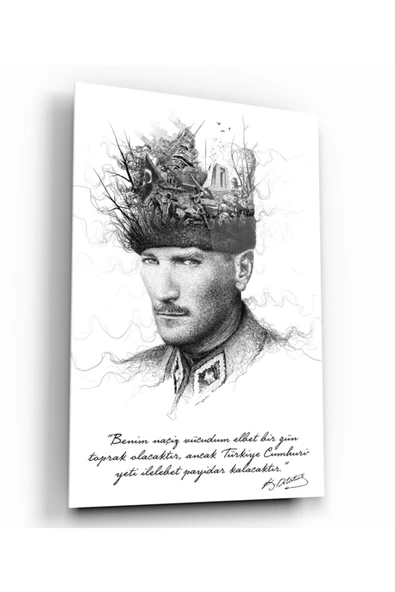 Atatürk Dekoratif ve Modern Cam Tablo