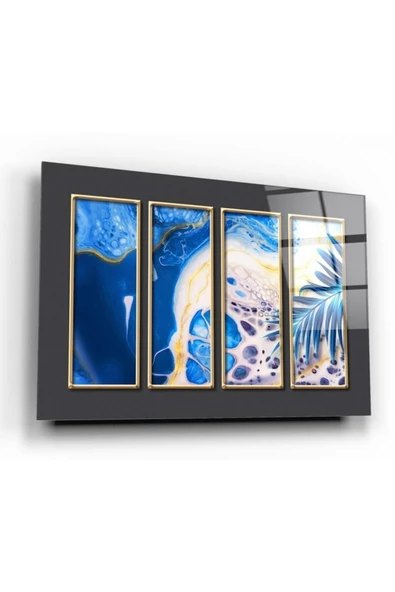 Soyut Desen Dekoratif ve Modern Cam Tablo ürün görseli