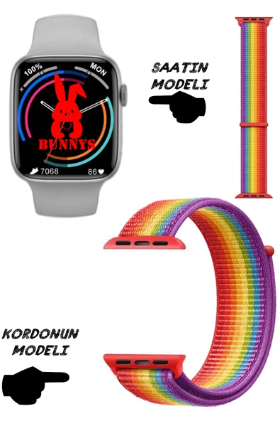 Akıllı Saat Nfc Özellikli Wacht 8 Pro Bt Konuşma Özellikli Akıllı Saat HASIR KORDON