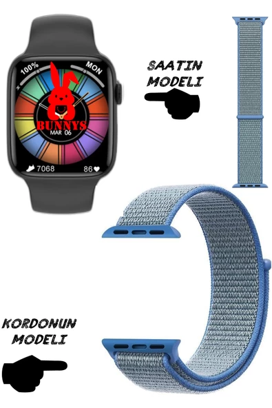 Akıllı Saat Nfc Özellikli Wacht 8 Pro Bt Konuşma Özellikli Akıllı Saat HASIR KORDON