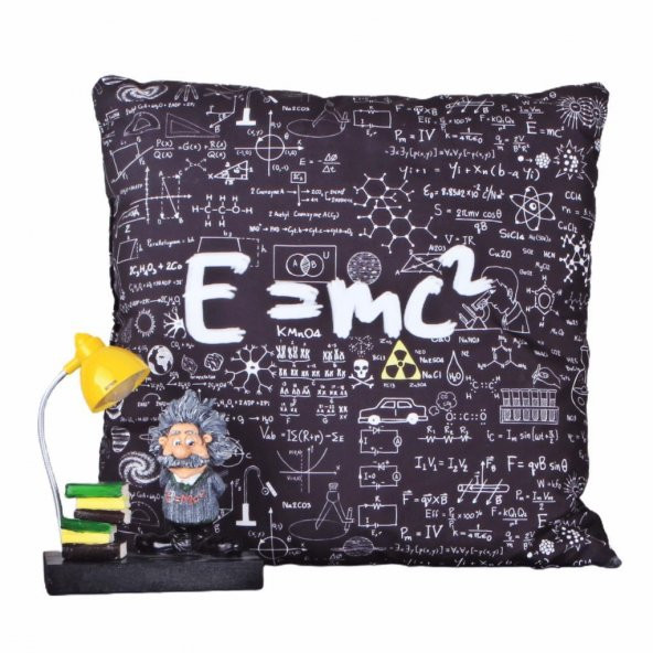 Einstein 2 Li Set Einstein Büyük Boy Yastık Einstein Lamba