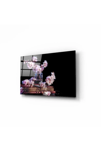 Çiçekler Dekoratif ve Modern Cam Tablo 50x70 Cm ürün görseli