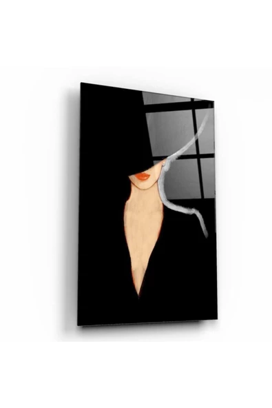 Kadın Dekoratif ve Modern Cam Tablo