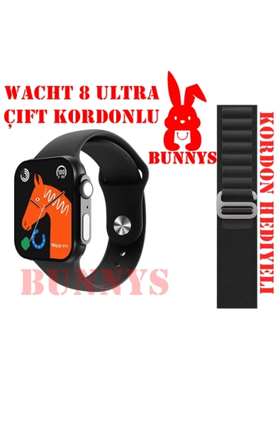 Akıllı Saat Wacht 8 Ultra Apple iPhone 11 Pro Uyumlu KORDON HEDİYELİ Konuşma Özellikli