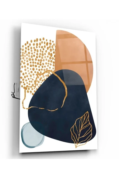 Soyut Desenler Dekoratif ve Modern Cam Tablo