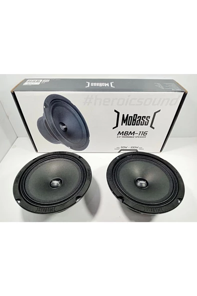MOBASS  Mbm-116-100W MAX-50W RMS-KALİTELİ 16 CM MİDRANGE HOPARLÖR-2 ADET