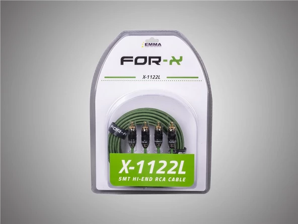 FOR-X X-1122L-PROFESYONEL-ÜST SEVİYE-PARAZİT YAPMAYAN-YÜZDE 100 BAKIR 5 METRE-RCA KABLO