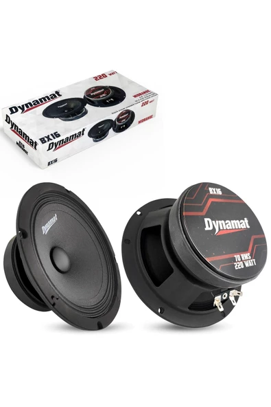 DYNAMAT BX-16-220W MAX-70W RMS GERÇEK GÜÇ-16 CM PROFESYONEL MİDRANGE HOPARLÖR-2 ADET