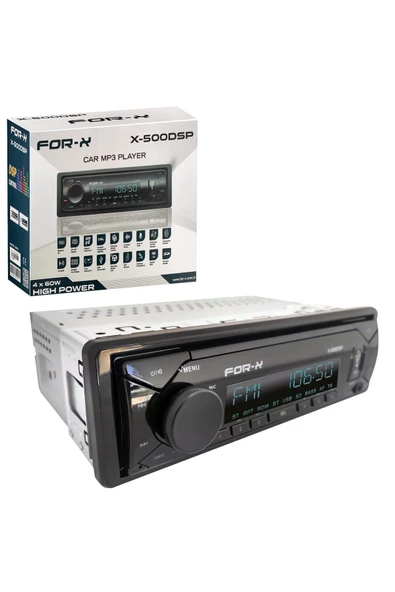 EGB FOR-X X-500DSP OTO TEYP 4X60W BT/2XUSB/SD/FM/AUX MOBİL APLİKASYON