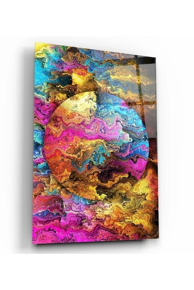 Soyut Dekoratif ve Modern Cam Tablo ürün görseli