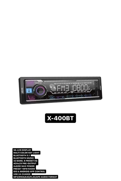 For-X X-400 for-x oto mp3 çalar Bluetooth USB Radıo uyumlu