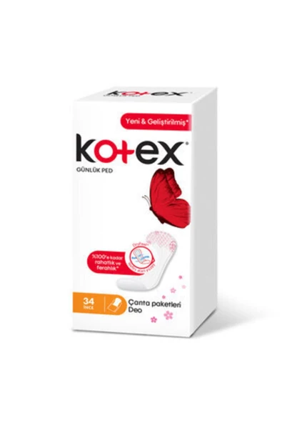 Kotex İnce Günlük Ped Parfümlü 34'lü