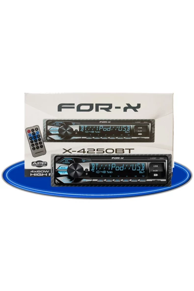For-X X-4250bt Çift Usb Charge/bluetooth/aux/hafıza Kartı/lcd Ekran Çift Anfi Çıkışlı/4x60watt Oto Teyp