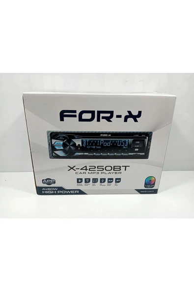 For-X X-4250bt Oto Teyp Yeni Model 4x60w Bt Usb Sd 7 Renk Işık - 4