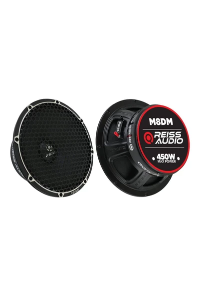 Reiss REİSS AUDİO RS-M8DM-450WMAX-ÇİFTİ 300WRMS-KALİTELİ-PROFESYONEL-METAL KAPAKLI-20 CM MİDRANGE HOPARLÖR - 1