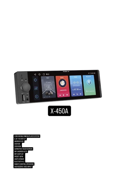 For-X X-450A for-x oto Multımedia teyp YENİ NESİL ANDROİD
