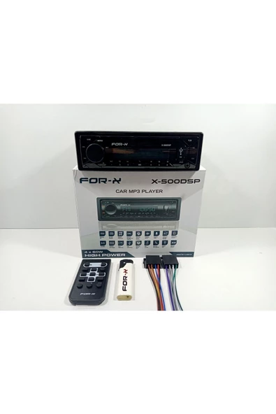 For-X X-500DSP-7 RENK IŞIK-FM-AUX-MP3-BT5.1-2 USB-TELEFON ŞARZ ETME-3ANFİ ÇIKIŞLI-4X60W-DAHİLİ-HARİCİ MİKROFON-DSP İİŞLEMCİLİ PROFESYONEL TEYP - 2