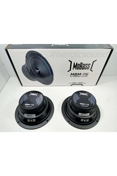 MOBASS  Mbm-116-100W MAX-50W RMS-KALİTELİ 16 CM MİDRANGE HOPARLÖR-2 ADET - 2