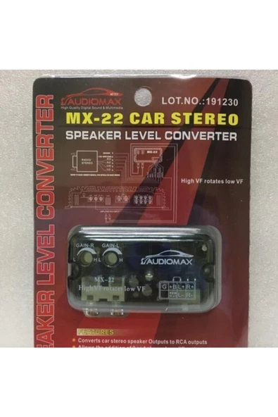 AUDİOMAX Mx-22 Oto Teyp Anfi Çıkış Çevirici Dönüştürücü