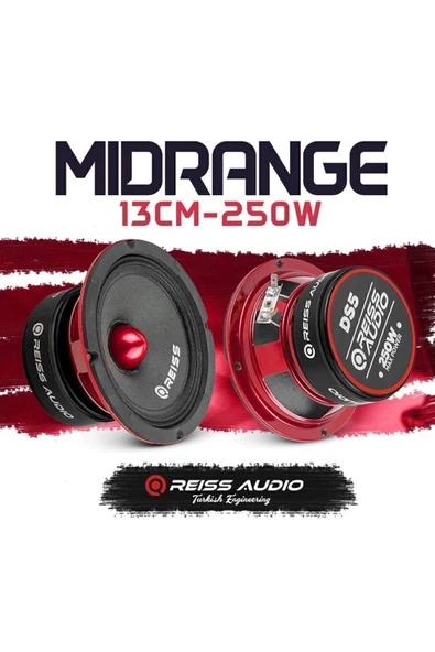 REISS AUDIO Rs-ds5 Çifti 500watt 150w Rms 13cm Midrange Hoparlör Premium Seri (1 ÇİFT)