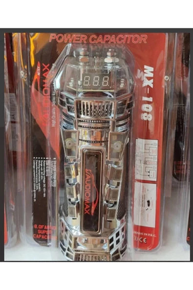 AUDİOMAX Mx 108 Power Capasıtor, 8 Farad Led Ekranlı Remoteli Power Kapasitör - 2